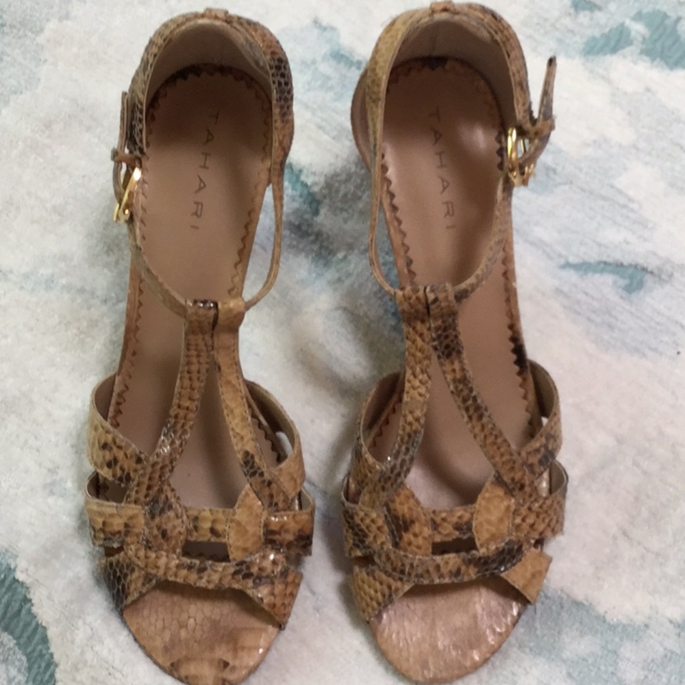 Tahari Snake Skin Sandals